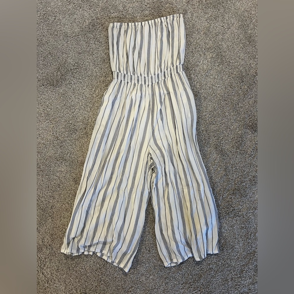 Striped Blue & White Jumpsuit